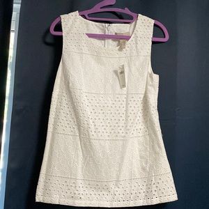 Banana Republic white lace blouse size 6 NWT